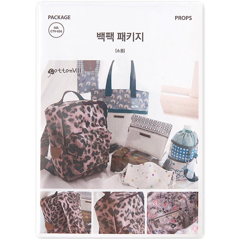 코튼빌 백팩 + 보조가방 + 미니가방 + 물병파우치 + 필통 + 입체마스크 패턴도안 CTV-026, 1개할인· 19:26: 상세 이미지 1