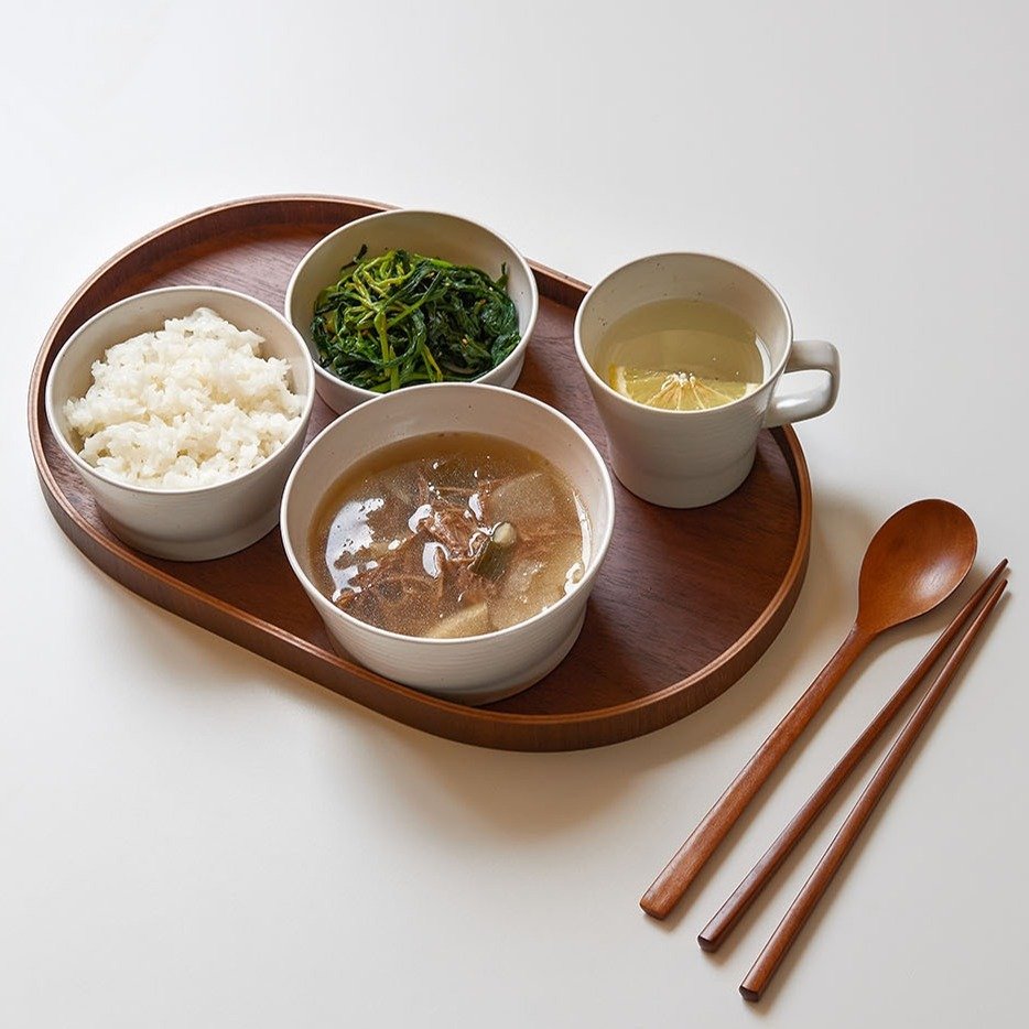 JAJU 오발형 월넛 우드 쟁반, 단일색상상, 1개쿠폰할인 상세 이미지 2