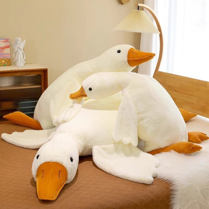 KC인증 소프레데코 대왕 오리인형 거위인형 바디필로우 애착 50cm 90cm 130cm 160cm 190cm, 1개, 화이트 상세 이미지 1