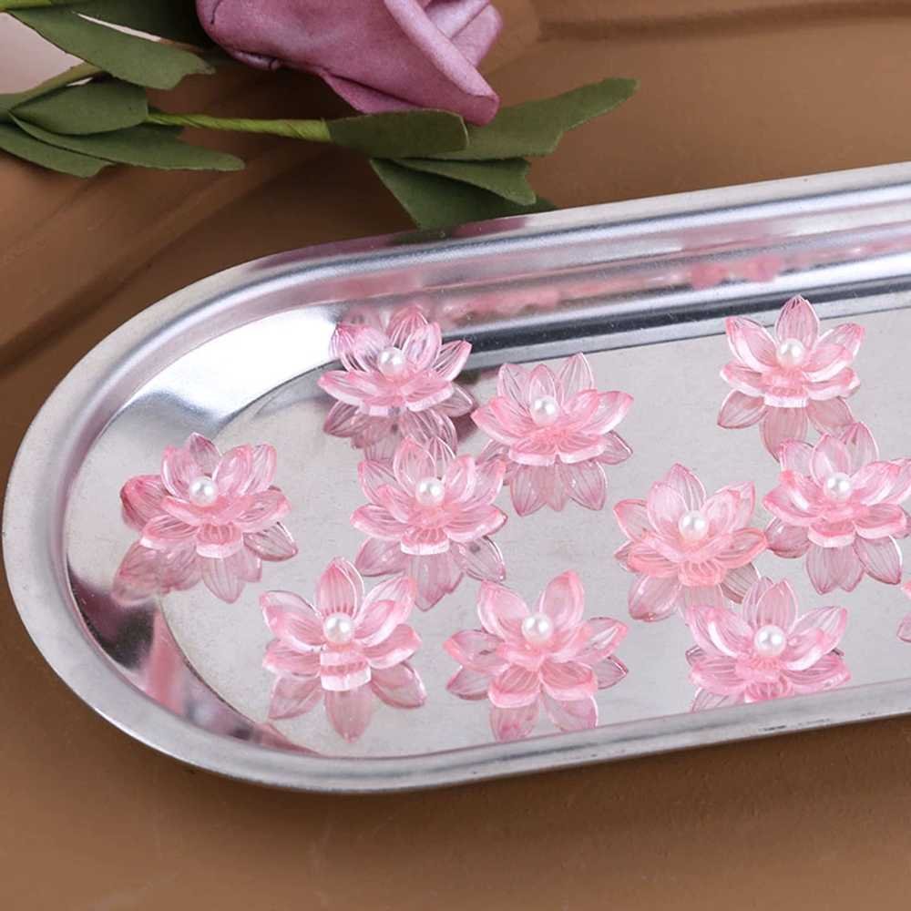 플라워 연꽃 액세서리부자재 불교 키링 스트랩 DIY, A 20x20mm 10개입, 1개 상세 이미지 2