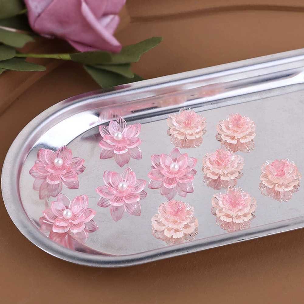 플라워 연꽃 액세서리부자재 불교 키링 스트랩 DIY, A 20x20mm 10개입, 1개 상세 이미지 1