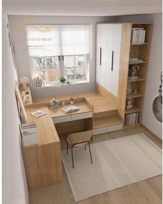 침대책상 일체형 책상겸 침대 공부방 벙커 수납, 1. 서랍책상+이동식책상, 1000mmx1900mm, 조립식