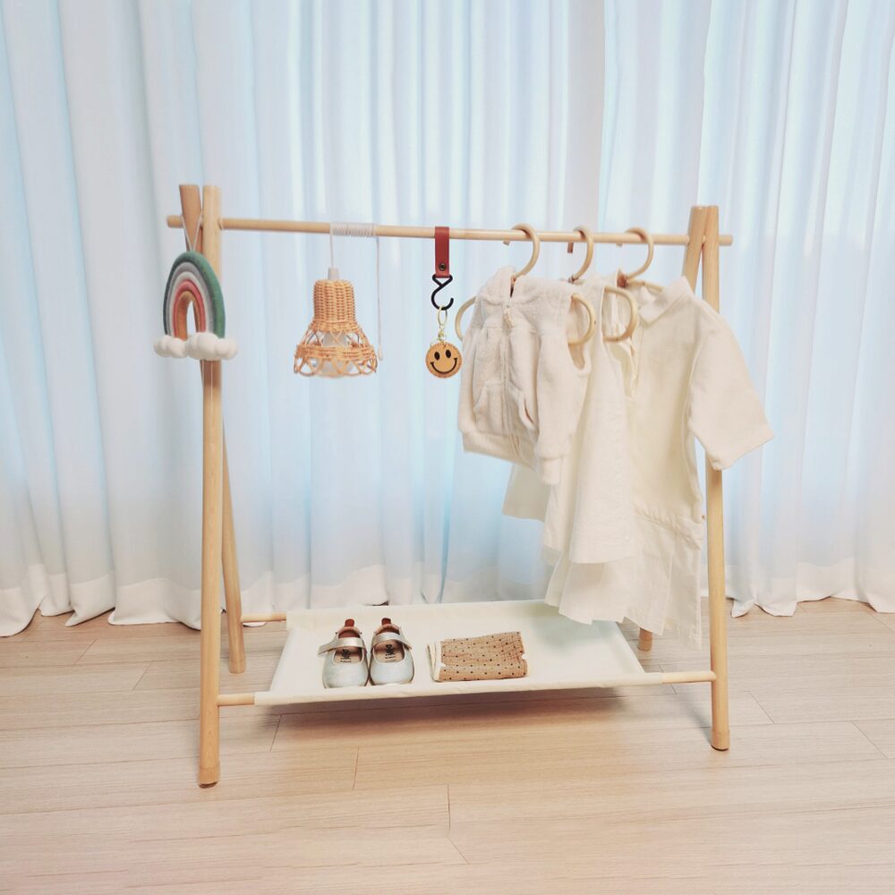 러브온마켓 큰사이즈 아기행거 아기옷행거 2단 상세 이미지 1