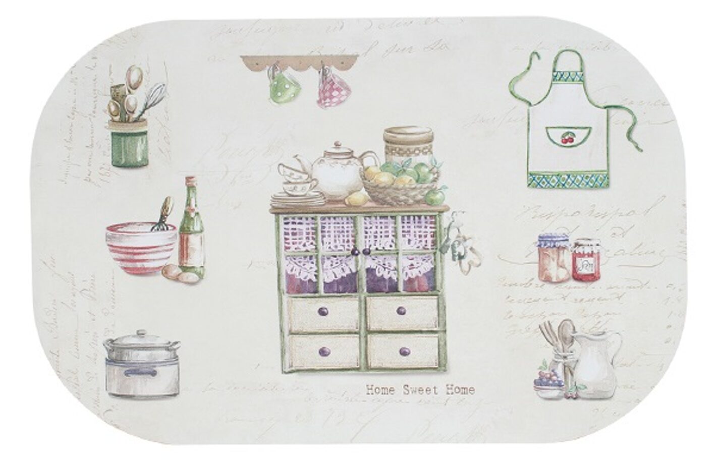 국산 스위트홈 식탁매트 2p, 혼합 색상, 435 x 285 mm, 2개 상세 이미지 2
