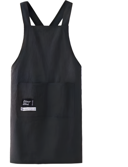디노르 방수 카페 캠핑 앞치마, 1개, 블랙(black)할인