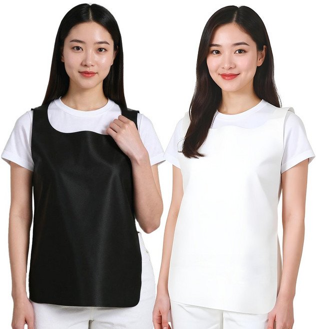 손님사랑 한장씩 잘 분리되는 일회용 부직포 위생 앞치마 (2color), 1000개, 검정색