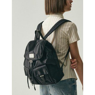SALBOL SYMBOL NYLON BACKPACK BLACK