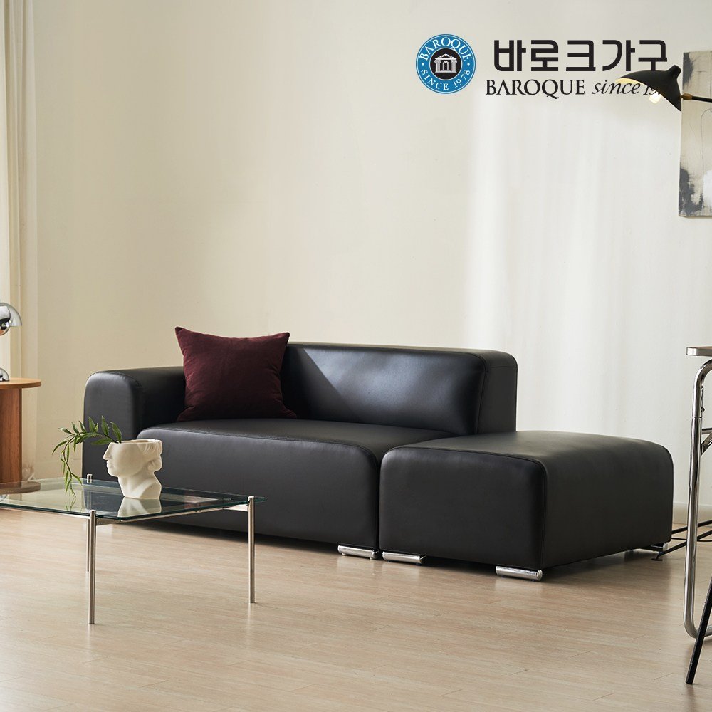 바로크가구 베르니 인조가죽 소파 3인용, 아이보리_팔걸이 우형할인 상세 이미지 2