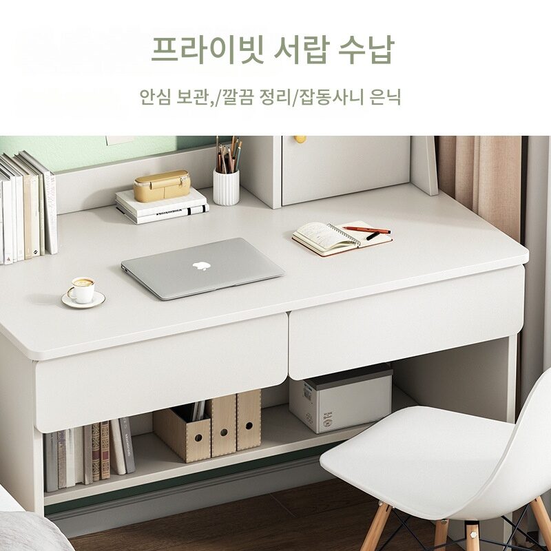 다용도 사무실책상 컴퓨터 책상 80/100*60*109CM 화이트 책상 공부용 SZ01 상세 이미지 1