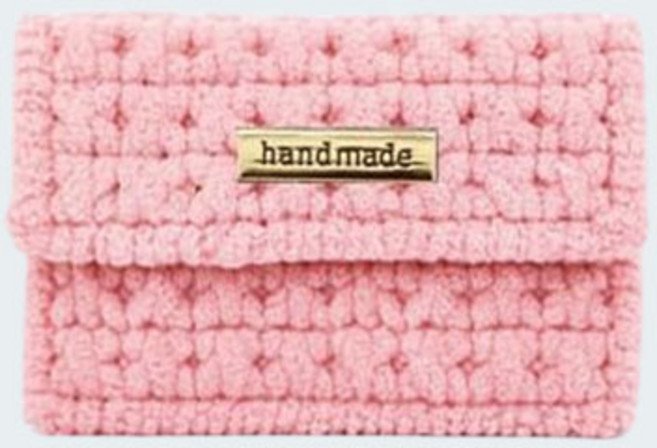 네트공예 DIY 세트 - 카드 지갑 만들기 망스티치 재료 덮개형_handmade 직사각(소) 골드 팬던트, 1. P-02 라이트 핑크, 1세트