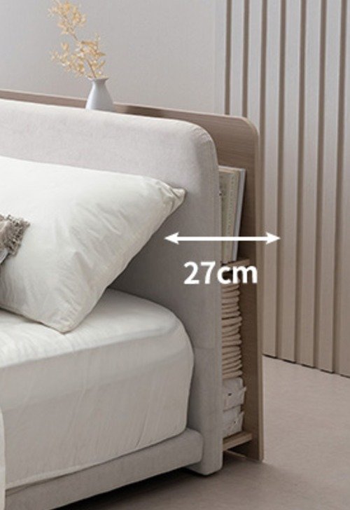 레이디가구 레브 기능성 패브릭 데이베드 수납형 프레임 + 안전가드 높은형 세트 방문설치, 크림베이지 상세 이미지 2