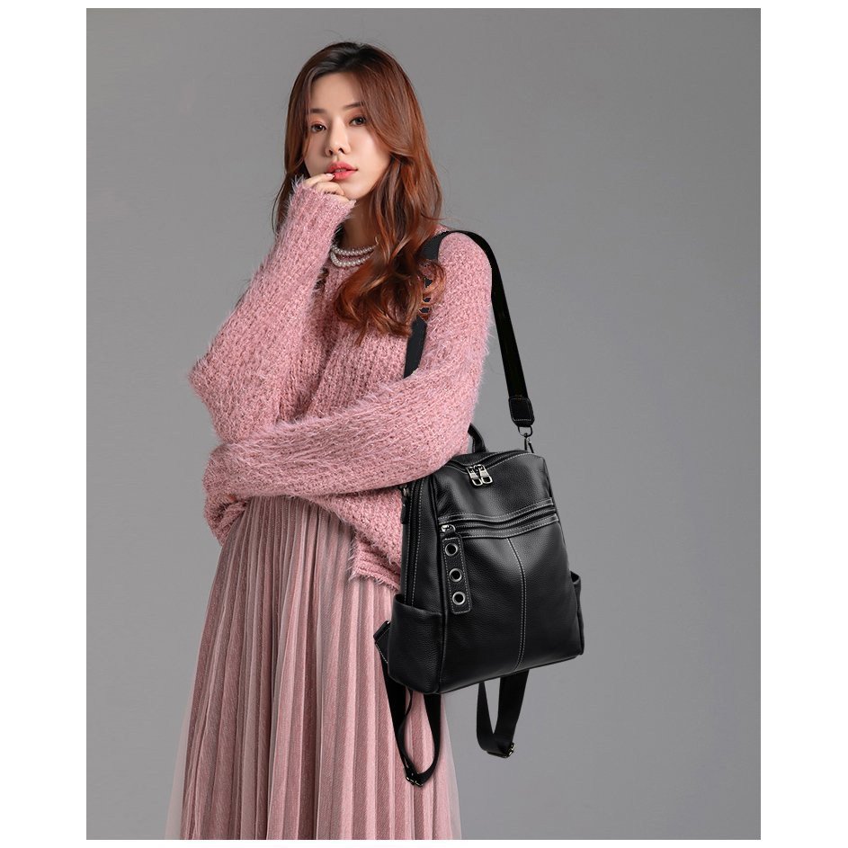 SHOPPI 리얼 소가죽 여성 데일리 백팩 캐쥬얼 배낭쿠폰할인 상세 이미지 1