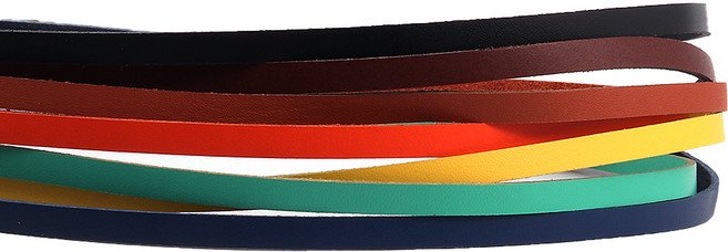 천연 납작 소가죽줄 5mm 모아보기 27color 팔찌 키링 마스크끈 만들기 diy끈, 검정, 1개