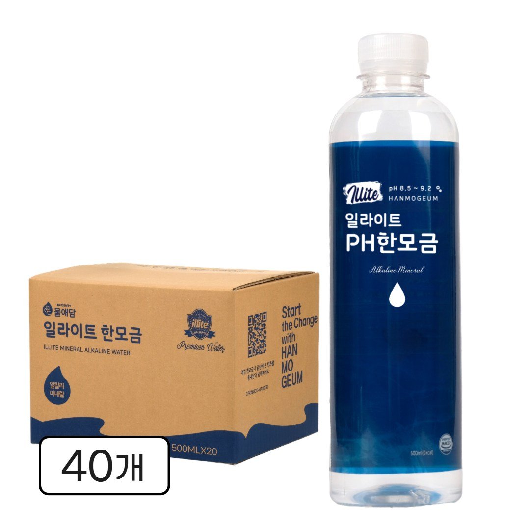 일라이트 PH한모금 10배 알칼리수 규소수 미네랄워터, 500ml, 40개 상세 이미지 1