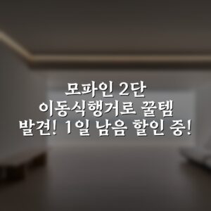 모파인 2단 이동식행거로 꿀템 발견! 1일 남음 할인 중!