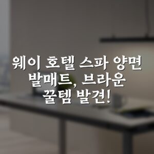 웨이 호텔 스파 양면 발매트, 브라운 꿀템 발견!