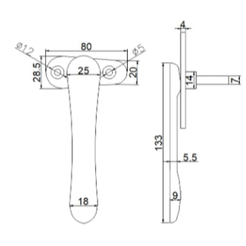 (A=4.3CM) 폴딩도어핸들 / 폴딩도어손잡이/ 폴딩핸들 HI - model, 1개 상세 이미지 2