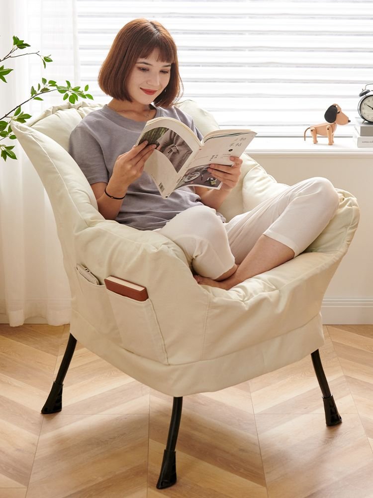 캠프밸리수유의자 안락 밀란 국민 모유 수유의자 쇼파, 더 두꺼운 노란색 스웨이드 발판 업그레이드, 1개 상세 이미지 1